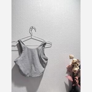 Outdoor Voices Women’s XS Gray Colorblock Crop Tank Athletic Yoga‎ Top